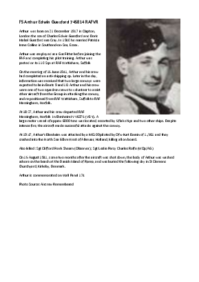 A preview of a PDF biography for Guesford, Arthur Edwin
